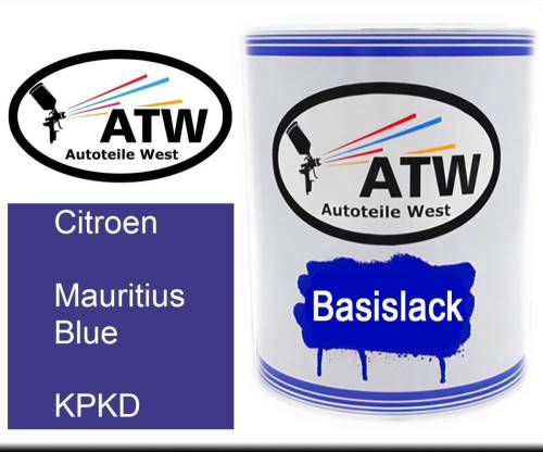 Citroen, Mauritius Blue, KPKD: 1L Lackdose, von ATW Autoteile West.